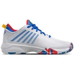 K-Swiss Hypercourt Supreme Men's Tennis Shoe (White/Classic Blue/Berry Red)