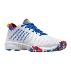 K-Swiss Hypercourt Supreme Men's Tennis Shoe (White/Classic Blue/Berry Red) -Ball Games Shop 06615 166.01