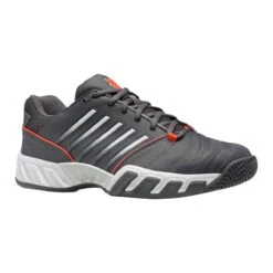 K-Swiss BigShot Light 4 Men's Tennis Shoe (Asphalt/White/Orange) -Ball Games Shop 06989 010.01
