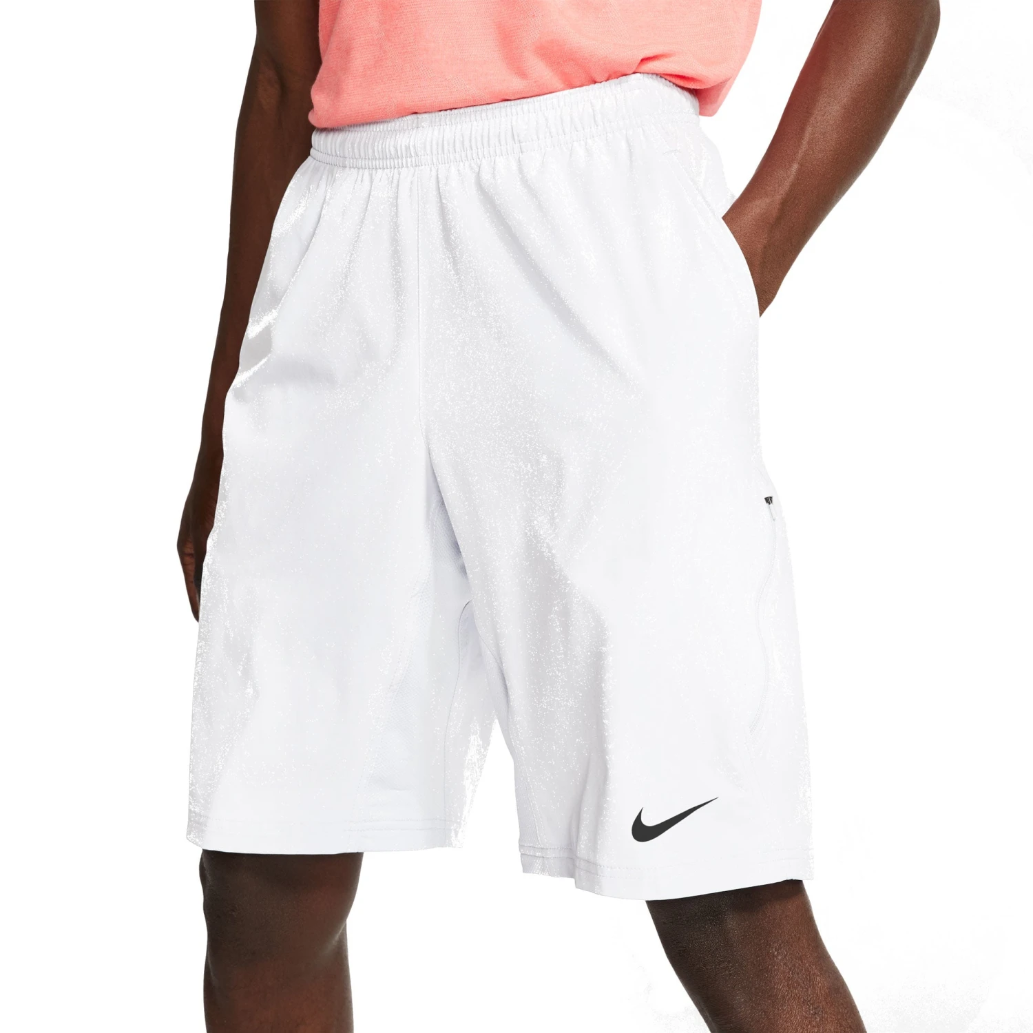 Nike Men's Flex 11-Inch Shorts (White/Black) 3 Nike Men's Flex 11-Inch Shorts (White/Black)