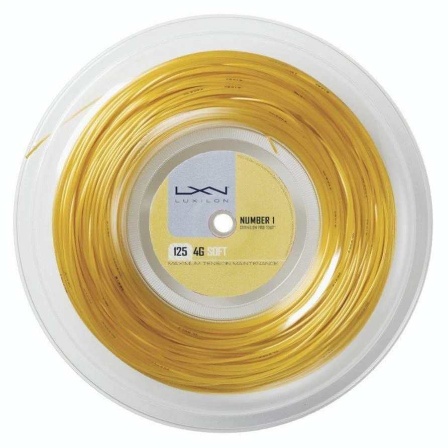 Luxilon 4G 16L/1.25 Tennis String Reel (Gold) 3 Luxilon 4G 16L/1.25 Tennis String Reel (Gold)