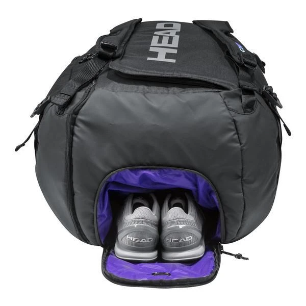 Head Gravity Duffle 12 Pack Racquet Bag (Black/Purple) 7 Head Gravity Duffle 12 Pack Racquet Bag (Black/Purple) - Image 5