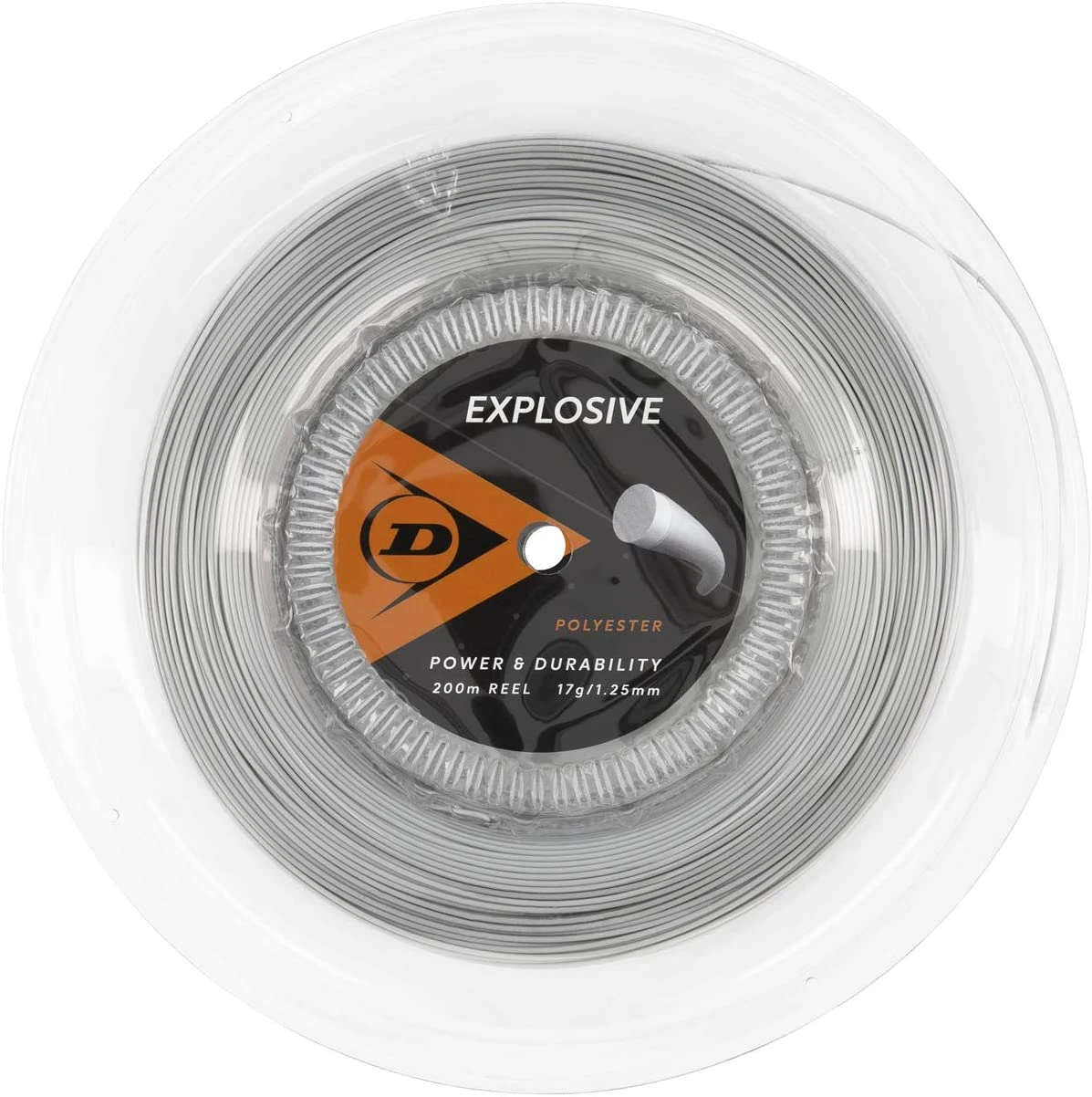 Dunlop Explosive Poly 17/1.25 Tennis String Reel (Grey) 3 Dunlop Explosive Poly 17/1.25 Tennis String Reel (Grey)