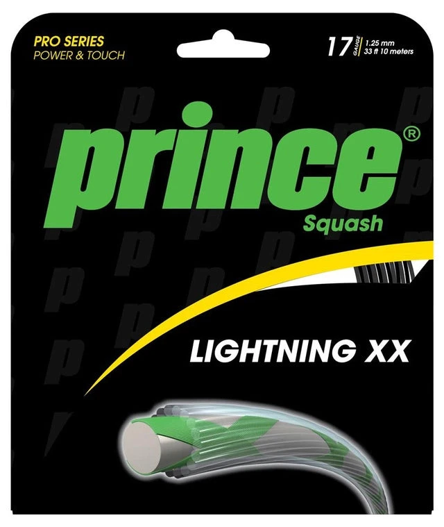 Prince Lightning XX 17 Squash String (Black) 3 Prince Lightning XX 17 Squash String (Black)
