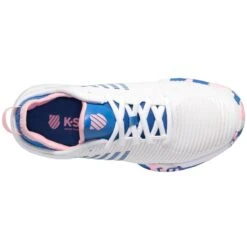K-Swiss Hypercourt Supreme Women's Tennis Shoe (White/Star Sapphire/Orchid Pink) -Ball Games Shop 96615 969.06