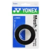 Yonex Mesh Grap Overgrip 3 Pack (Black) 2 Yonex Mesh Grap Overgrip 3 Pack (Black) -Ball Games Shop AC105 Black