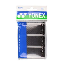 Yonex Tacky Fit Overgrip 3 Pack (Black)