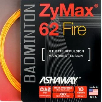 Ashaway ZyMax 62 Fire Badminton String (Orange) 3 Ashaway ZyMax 62 Fire Badminton String (Orange)