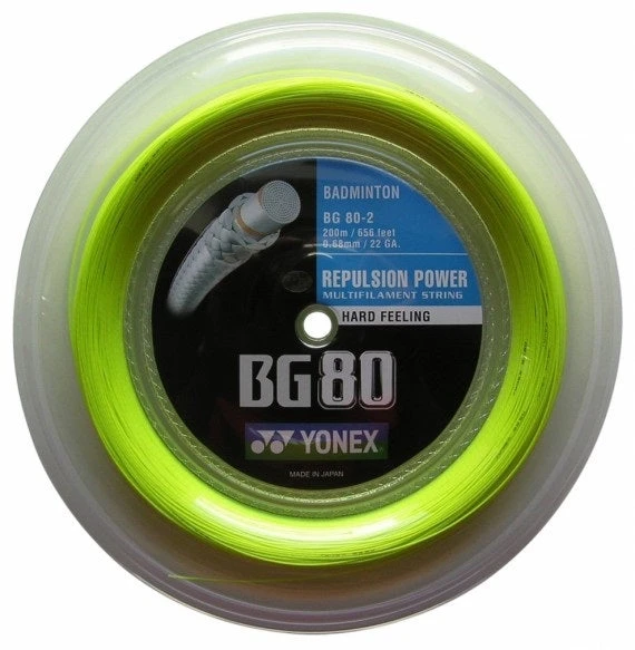 Yonex BG 80 Badminton String Reel (Yellow) 3 Yonex BG 80 Badminton String Reel (Yellow)