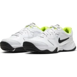 Nike Court Lite 2 Junior Tennis Shoe (White/Black/Green) -Ball Games Shop CD0440 104 PHCFH001 1000