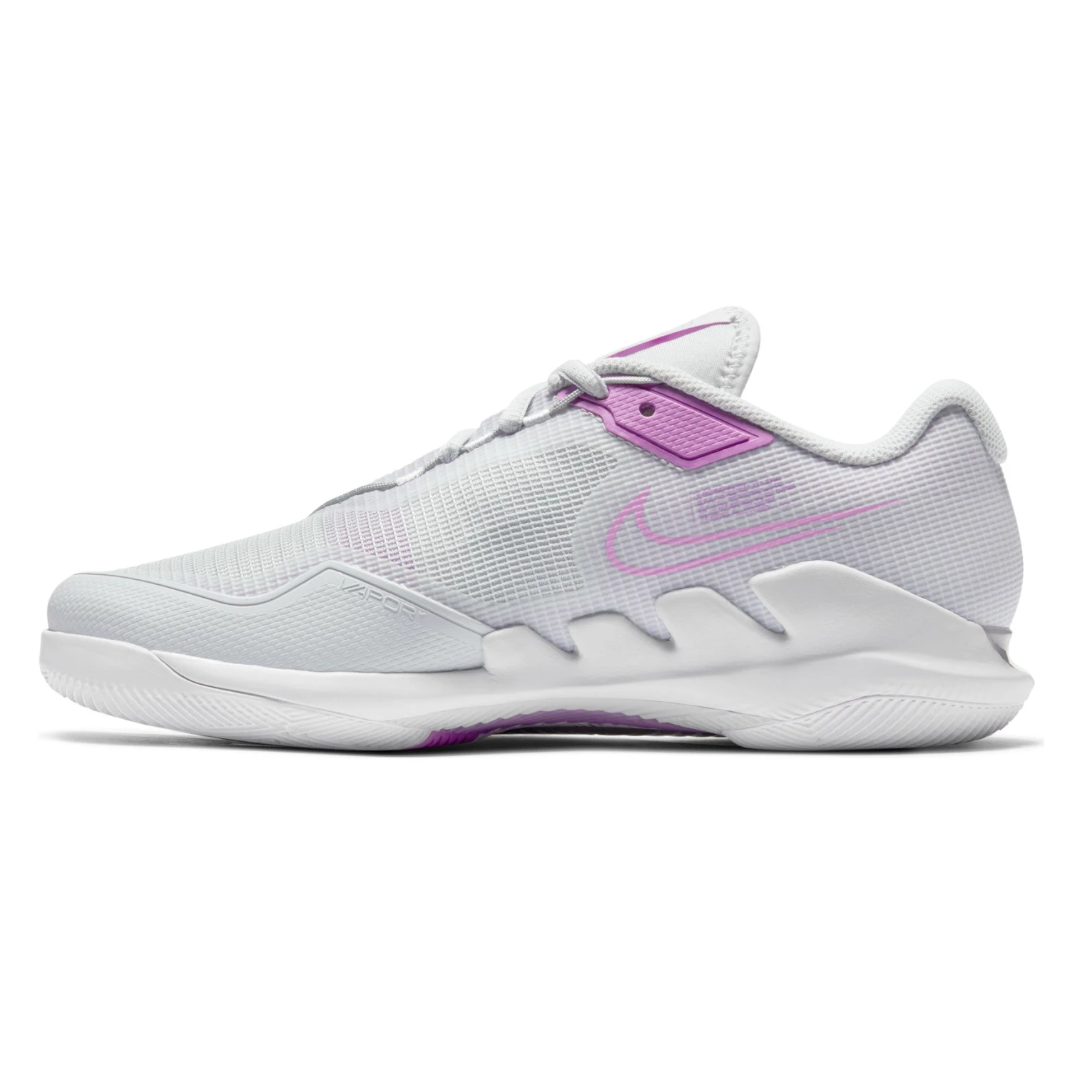 Nike Air Zoom Vapor Pro Women's Tennis Shoe (Light Grey/Fuchsia/White) 4 Nike Air Zoom Vapor Pro Women's Tennis Shoe (Light Grey/Fuchsia/White) - Image 2