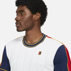 Nike Men's Dri-FIT NYC Slam Top (White/University Red/Binary Blue) -Ball Games Shop DA4329 100 PHSYM001 3144