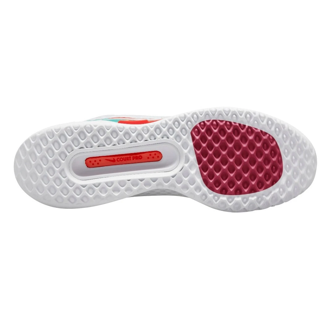 Nike Court Zoom Pro Women's Tennis Shoe (White/Red/Teal) 5 Nike Court Zoom Pro Women's Tennis Shoe (White/Red/Teal) - Image 3