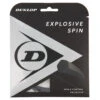 Dunlop Explosive Spin 16/1.30 Tennis String (Black) -Ball Games Shop DT20 10299194 EXPLOSIVE SPIN BLACK 12M SET FRONT JPG