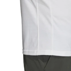 Adidas Men's Freelift HEAT.RDY Polo (White) -Ball Games Shop FQ2434 APP on model detail 3 white