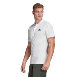 Adidas Men's Freelift HEAT.RDY Polo (White) -Ball Games Shop FQ2434 APP on model side white