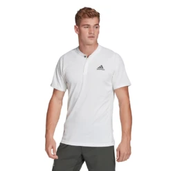 Adidas Men's Freelift HEAT.RDY Polo (White) -Ball Games Shop FQ2434 APP on model standard white