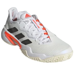 Adidas Barricade Tokyo Men's Tennis Shoe (White/Black/Solar Red) -Ball Games Shop FZ3935 FTW photo front lateral top white