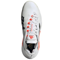 Adidas Barricade Tokyo Men's Tennis Shoe (White/Black/Solar Red) -Ball Games Shop FZ3935 FTW photo top portrait white