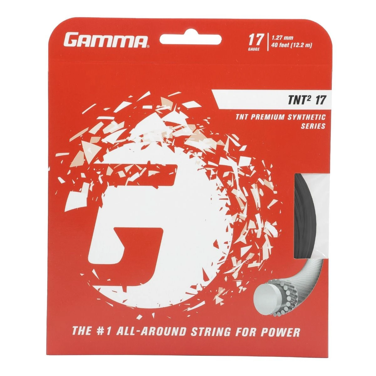 Gamma TNT2 17/1.27 Tennis String (Black) 3 Gamma TNT2 17/1.27 Tennis String (Black)