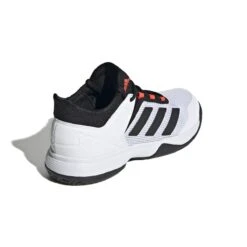 Adidas Ubersonic 4 Junior Tennis Shoe (White/Black/Red) -Ball Games Shop GW2997 7 FOOTWEAR Photography BackLateralTopView white