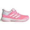 Adidas Adizero Club Junior Tennis Shoe (Pink/White) 1 Adidas Adizero Club Junior Tennis Shoe (Pink/White) -Ball Games Shop GX1855 1 FOOTWEAR Photography SideLateralCenterView white