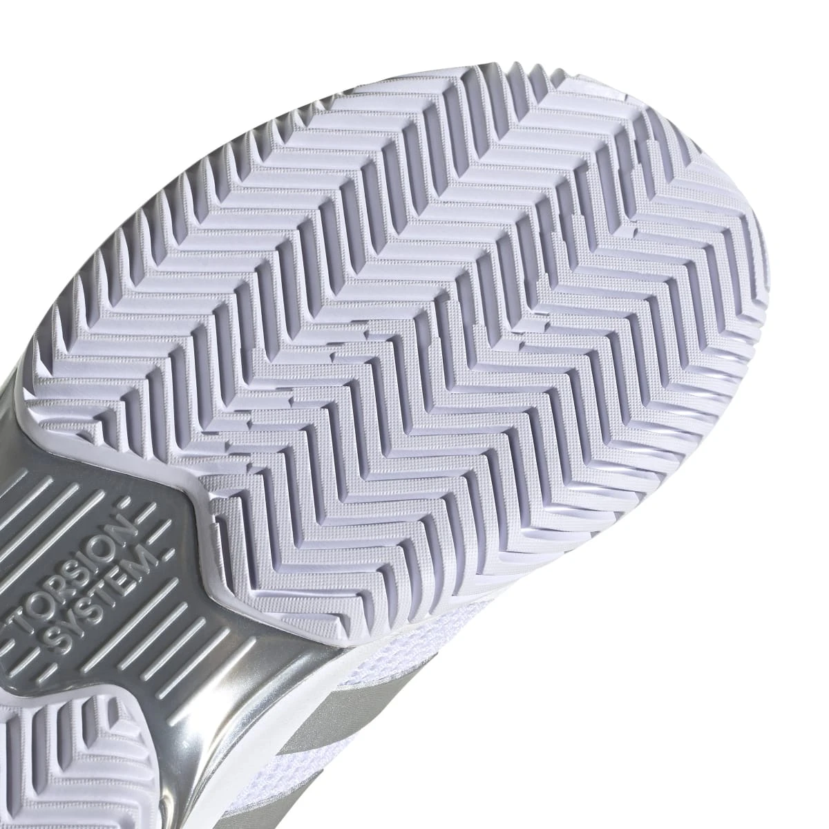 Adidas CourtJam Control Women's Tennis Shoe (White/Silver) 11 Adidas CourtJam Control Women's Tennis Shoe (White/Silver) - Image 9