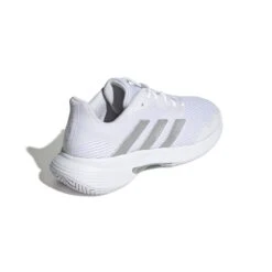 Adidas CourtJam Control Women's Tennis Shoe (White/Silver) 17 Adidas CourtJam Control Women's Tennis Shoe (White/Silver) -Ball Games Shop GY1334 7 FOOTWEAR Photography BackLateralTopView white
