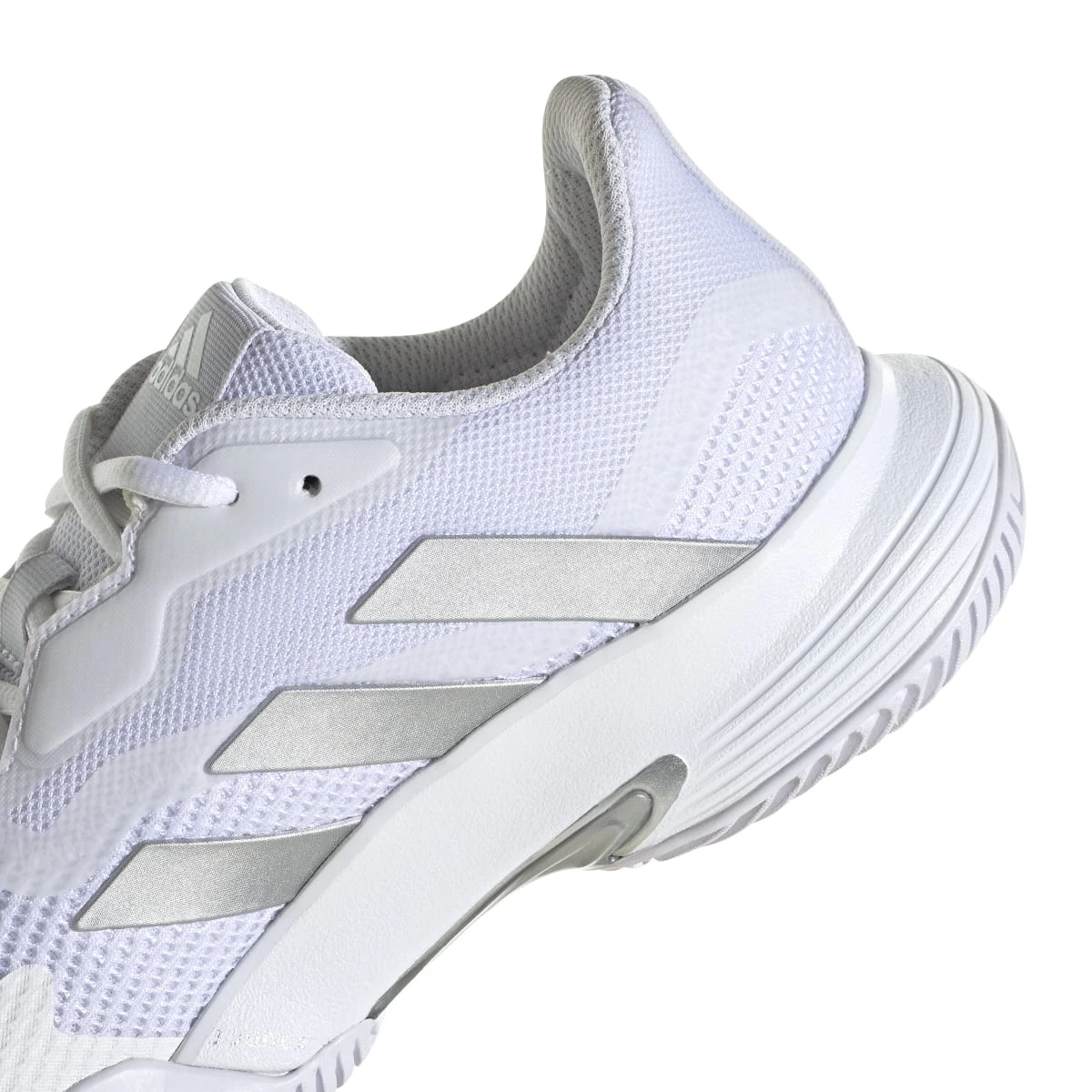 Adidas CourtJam Control Women's Tennis Shoe (White/Silver) 9 Adidas CourtJam Control Women's Tennis Shoe (White/Silver) - Image 7