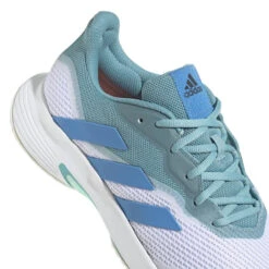 Adidas CourtJam Control Men's Tennis Shoe (Mint/Blue/White) -Ball Games Shop GY4002 8 FOOTWEAR Photography DetailView1 white