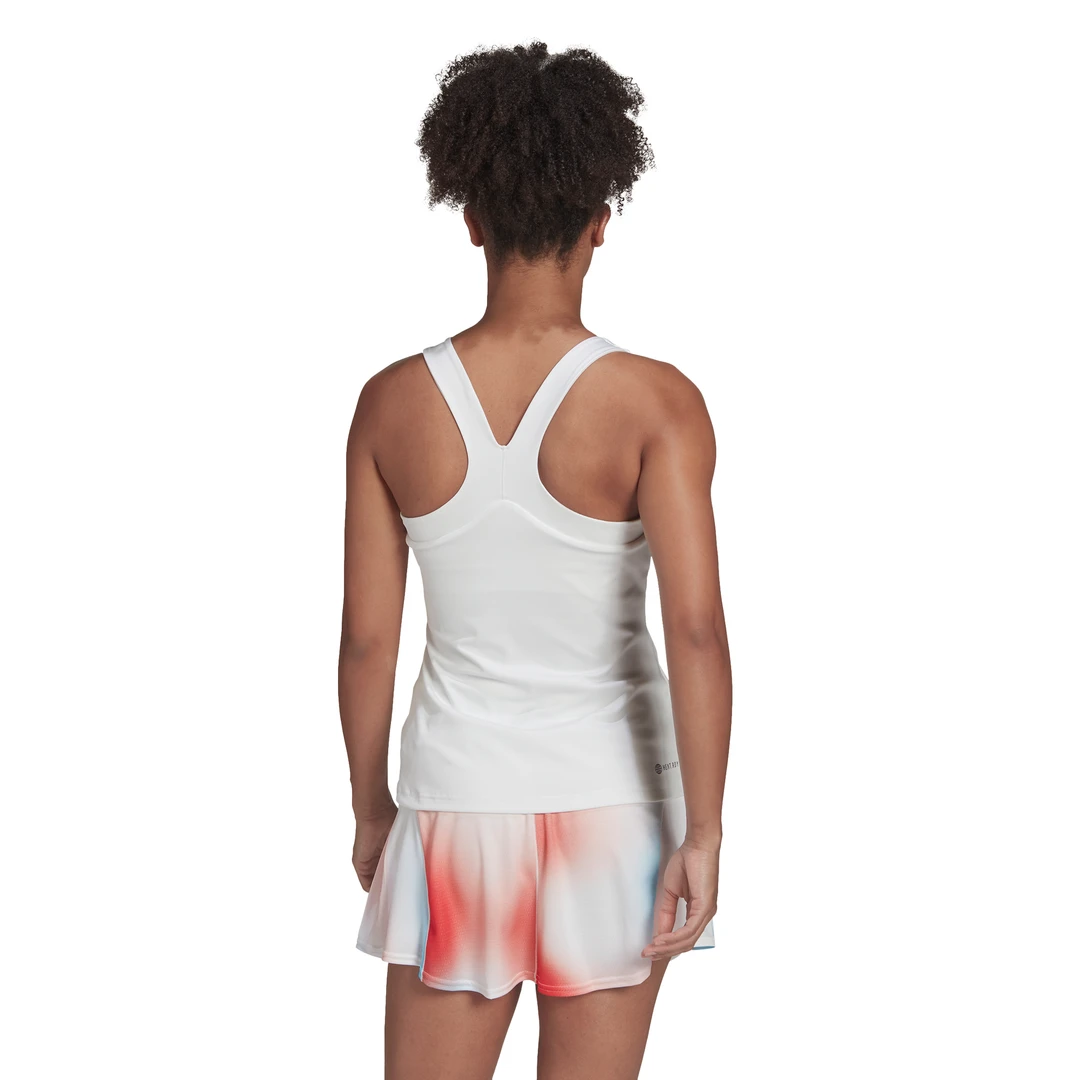 Adidas Women's Tennis Y-Tank Top (White) 5 Adidas Women's Tennis Y-Tank Top (White) - Image 3