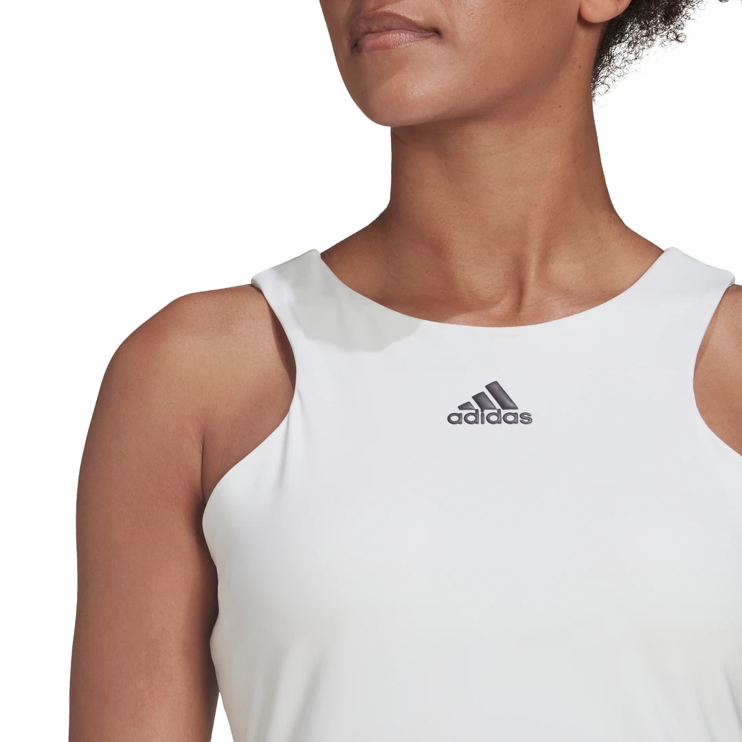 Adidas Women's Tennis Y-Tank Top (White) 7 Adidas Women's Tennis Y-Tank Top (White) - Image 5