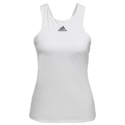 Adidas Women's Tennis Y-Tank Top (White) 17 Adidas Women's Tennis Y-Tank Top (White) -Ball Games Shop HF0842 APP photo front center white