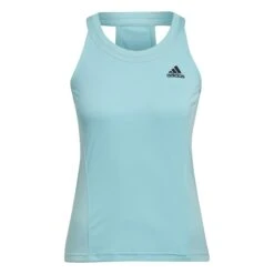 Adidas Women's Club Tank Top (Aqua/Back) -Ball Games Shop HF4544 2 APPAREL Photography FrontCenterView white