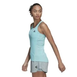 Adidas Women's Club Tank Top (Aqua/Back) -Ball Games Shop HF4544 6 APPAREL OnModel SideView white