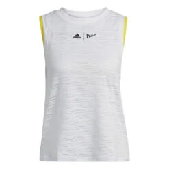 Adidas Women's LDN Match Tank Top (White) -Ball Games Shop HF6325 1 APPAREL Photography FrontView white