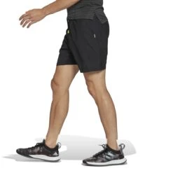 Adidas Men's Paris Heat.Rdy 7-Inch Shorts (Black) 12 Adidas Men's Paris Heat.Rdy 7-Inch Shorts (Black) -Ball Games Shop HG4203 5 APPAREL OnModel SideView white