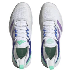Adidas Adizero Ubersonic 4 Women's Tennis Shoe (White) -Ball Games Shop HQ8390 3 FOOTWEAR Photography TopPortraitView transparent 1