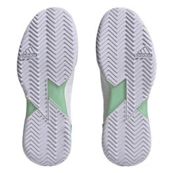 Adidas Adizero Ubersonic 4 Women's Tennis Shoe (White) -Ball Games Shop HQ8390 4 FOOTWEAR Photography BottomView transparent 1