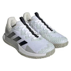 Adidas SoleMatch Control Men's Tennis Shoe (White/Black) -Ball Games Shop HQ8436 6 FOOTWEAR Photography FrontLateralTopView transparent
