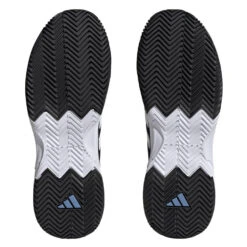 Adidas GameCourt 2 Men's Tennis Shoe (Black/White) -Ball Games Shop HQ8478 4 FOOTWEAR Photography BottomView transparent