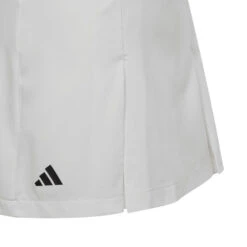 Adidas Girl's Club Pleated Skirt (White) 10 Adidas Girl's Club Pleated Skirt (White) -Ball Games Shop HS0542 3 APPAREL Photography DetailView1 transparent