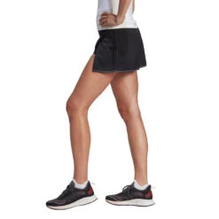 Adidas Women's Club Skirt (Black) -Ball Games Shop HS1454 5 APPAREL OnModel SideView transparent