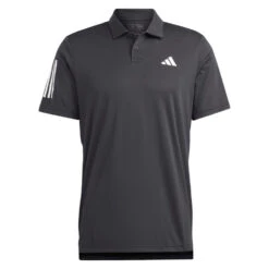 Adidas Men's 3 Stripe Club Polo (Black) -Ball Games Shop HS3269 2 APPAREL Photography FrontCenterView transparent
