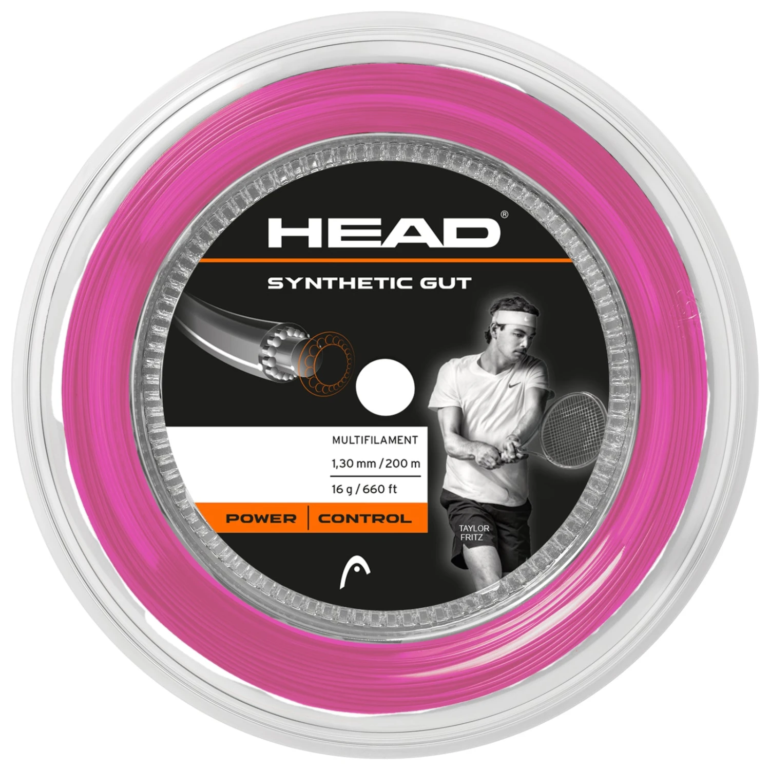 Head Synthetic Gut 16/1.30 Tennis String Reel (Pink) 3 Head Synthetic Gut 16/1.30 Tennis String Reel (Pink)