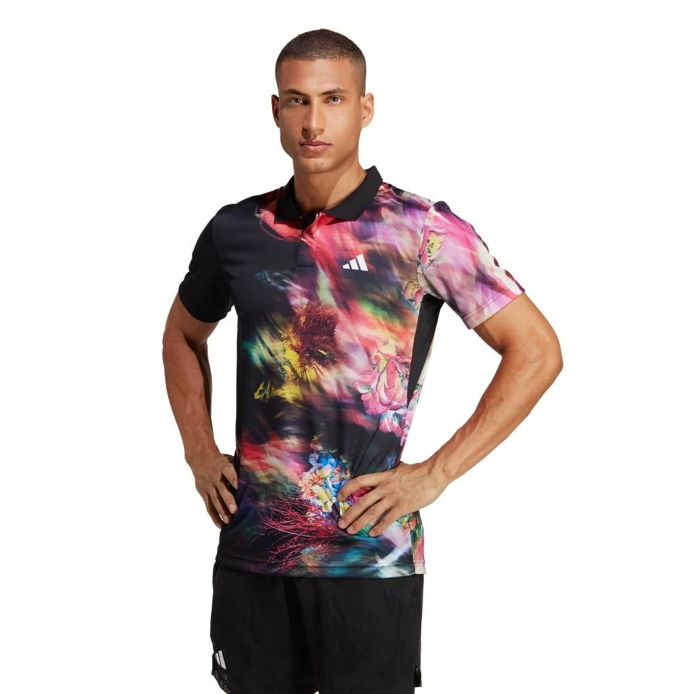 Adidas Men's Melbourne Freelift Polo (Black) 6 Adidas Men's Melbourne Freelift Polo (Black) - Image 4