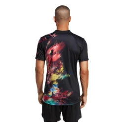 Adidas Men's Melbourne Freelift Polo (Black) 11 Adidas Men's Melbourne Freelift Polo (Black) -Ball Games Shop HT7215 5 APPAREL OnModel BackView transparent