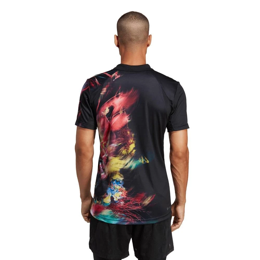 Adidas Men's Melbourne Freelift Polo (Black) 7 Adidas Men's Melbourne Freelift Polo (Black) - Image 5