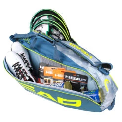 Head Tour Team Extreme Combi 6 Pack Racquet Bag (Yellow/Grey) -Ball Games Shop Head Tour Team Extreme Combi 6 Pack