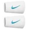 Nike Tennis Premier Doublewide Wristband (White/Blue)